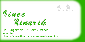 vince minarik business card